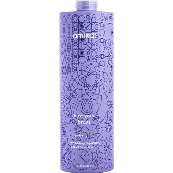 Amika Bust Your Brass Shampoo for Blonde Hair 33.8 oz - Picture 1 of 7